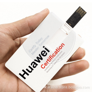 Carausb print HuaweiCertification logo custom card shape usb flash drive giveaways